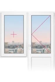 Балконный блок Rehau Blitz 1400x2050 - 1 Балконный блок Rehau Blitz 1400x2050 - фото - 1